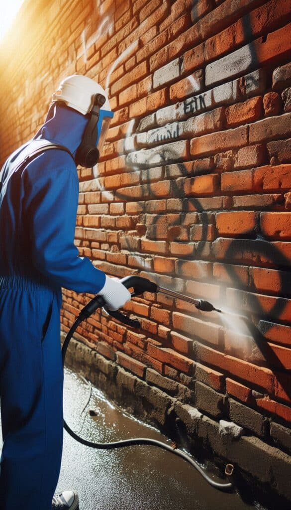 Eliminacion de grafitis en Bárboles 