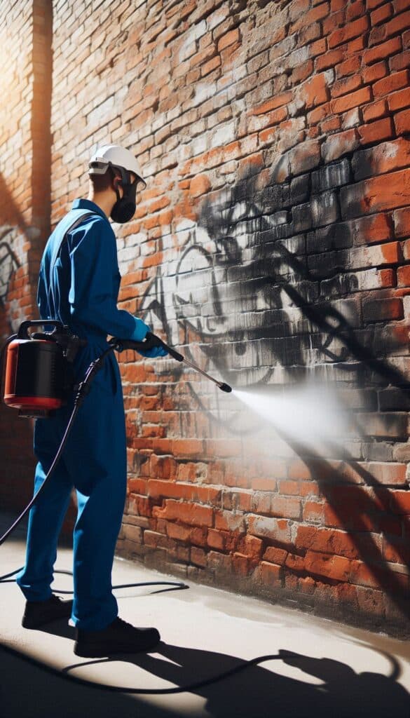Eliminacion de grafitis en Muel 