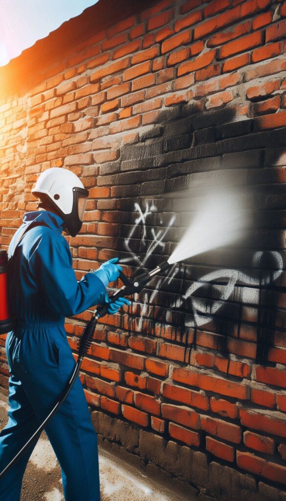 Eliminacion de grafitis en Plaza